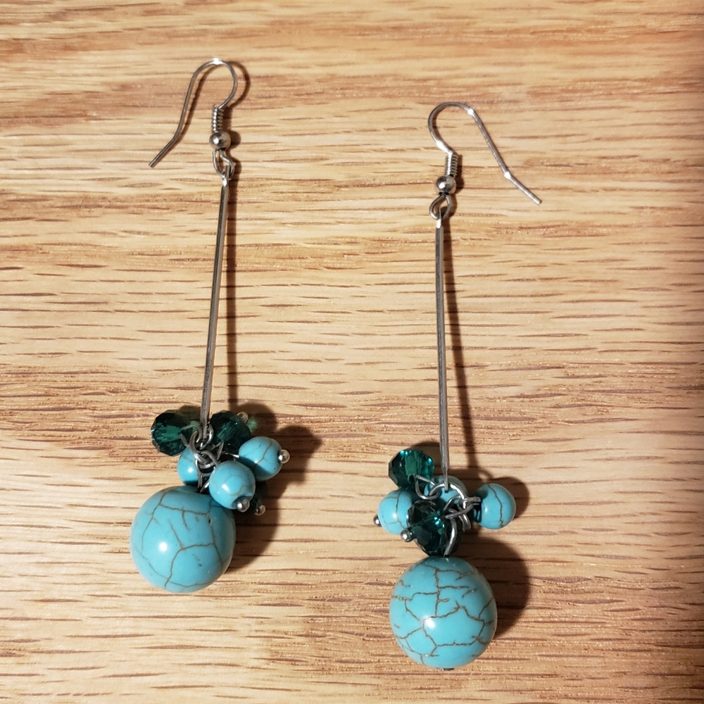 Boho Chic Turquoise Earrings